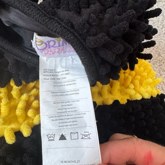 Kids Bumblebee Costume - Black and Yellow - Picture 4 of 5